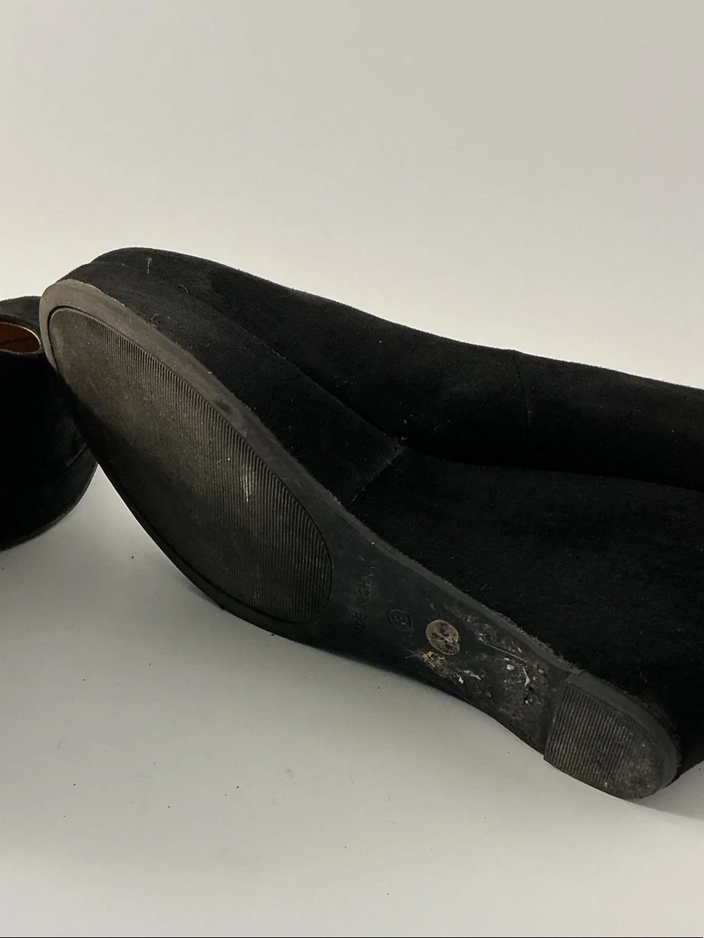a.n.a Black Suede 3” Wedge Pump